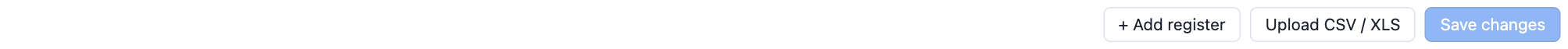 The register toolbar